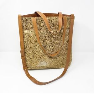 Madewell Spotted Transport Tote Calf Hair Satchel